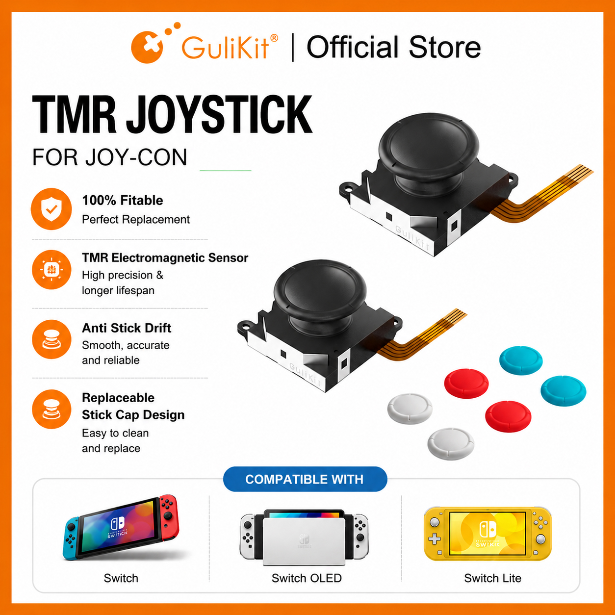 Gaming Accessories Nintendo - GuliKit TMR Sensing Joystick for Joy-Con