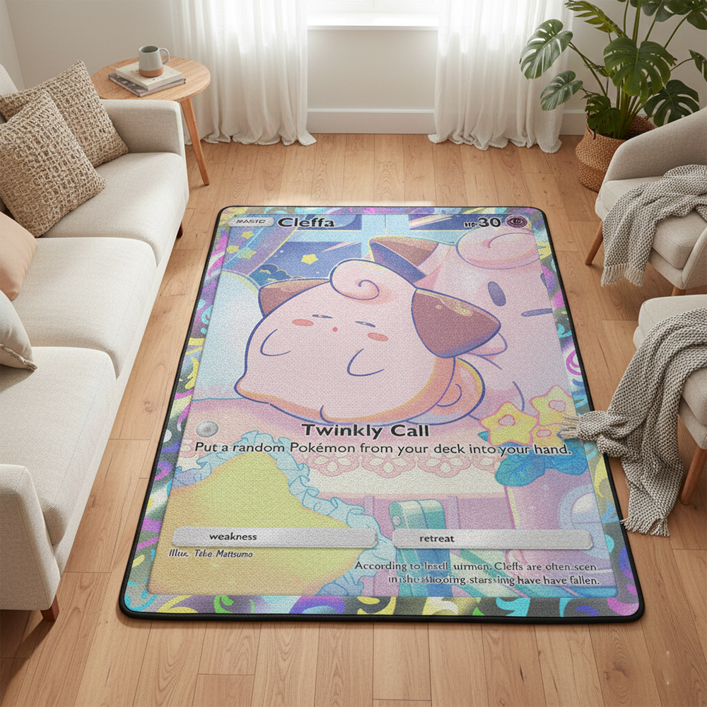 Pokemon Cleffa Anime Rug Kawai - Gaming Accessories For Room บทวิจารณ์และราคา