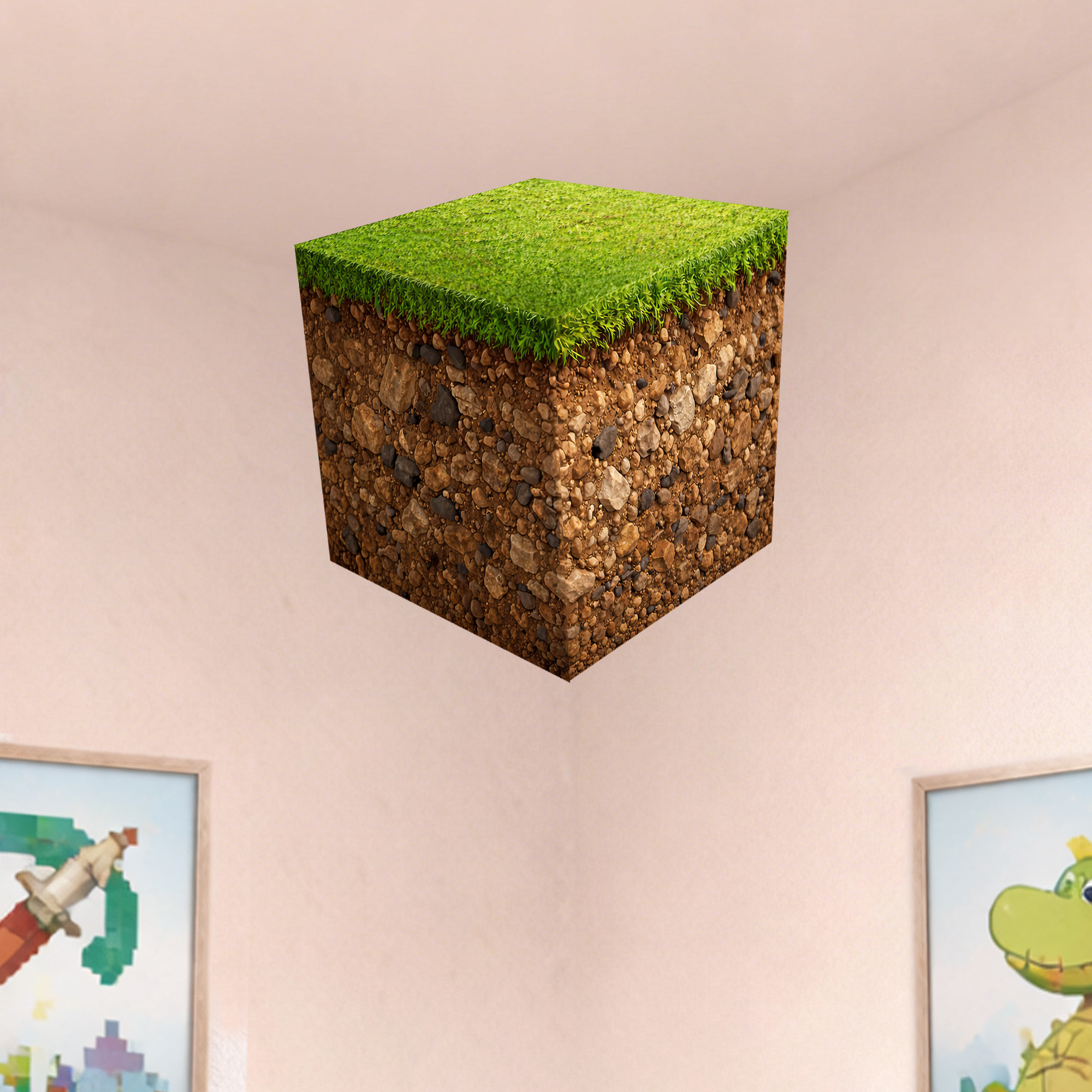 Realistic 3D Grass Cube Wall D - Gaming Accessories Wall บทวิจารณ์และราคา