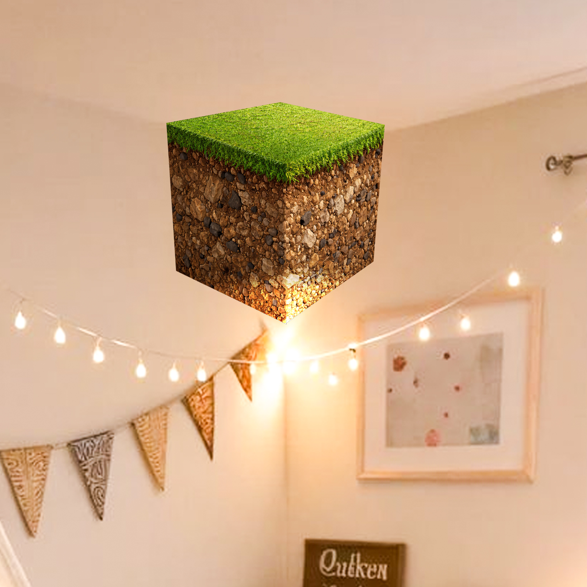 Realistic 3D Grass Cube Wall D - Gaming Accessories Wall บทวิจารณ์และราคา