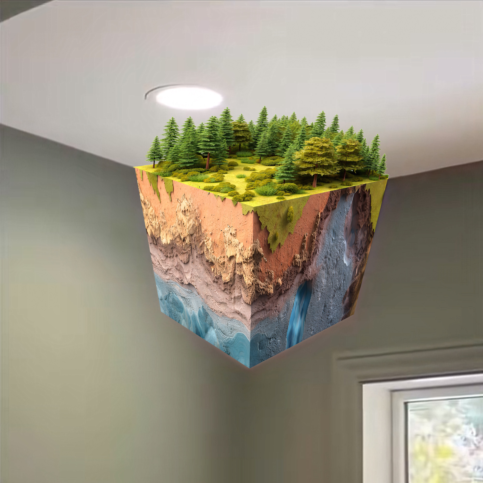 Realistic 3D Grass Cube Wall D - Gaming Accessories Wall บทวิจารณ์และราคา