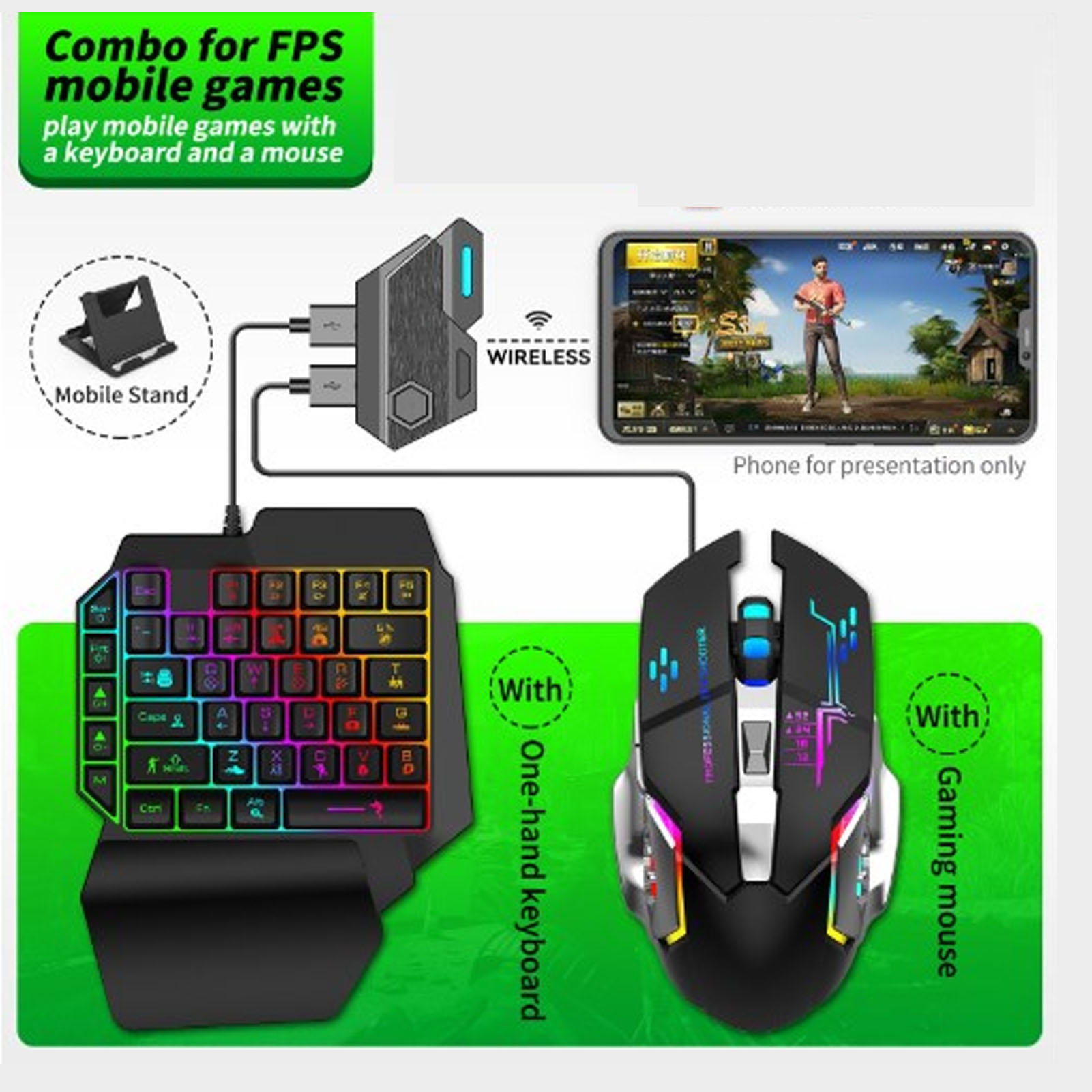 Keyboard Mouse Converter Set R - Gaming Accessories Holder บทวิจารณ์และราคา