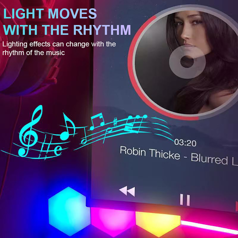 RGB Touch Led Wall Hexagon Lig - Gaming Accessories Wall บทวิจารณ์และราคา