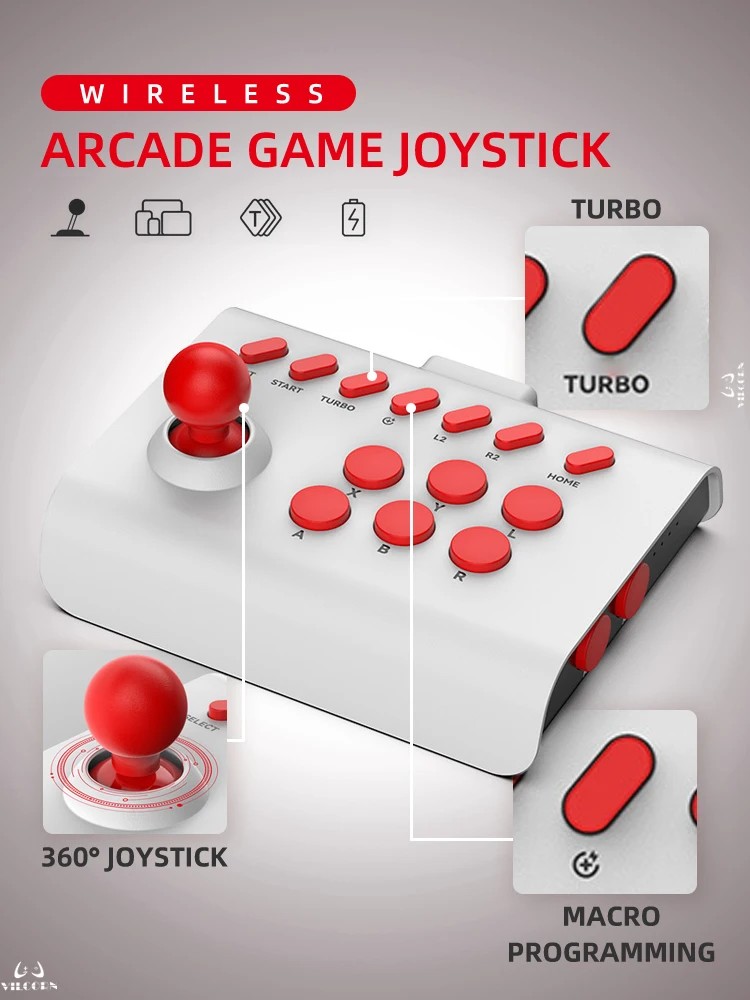 Arcade Joystick Wireless Gamin - Gaming Accessories For Android บทวิจารณ์และราคา