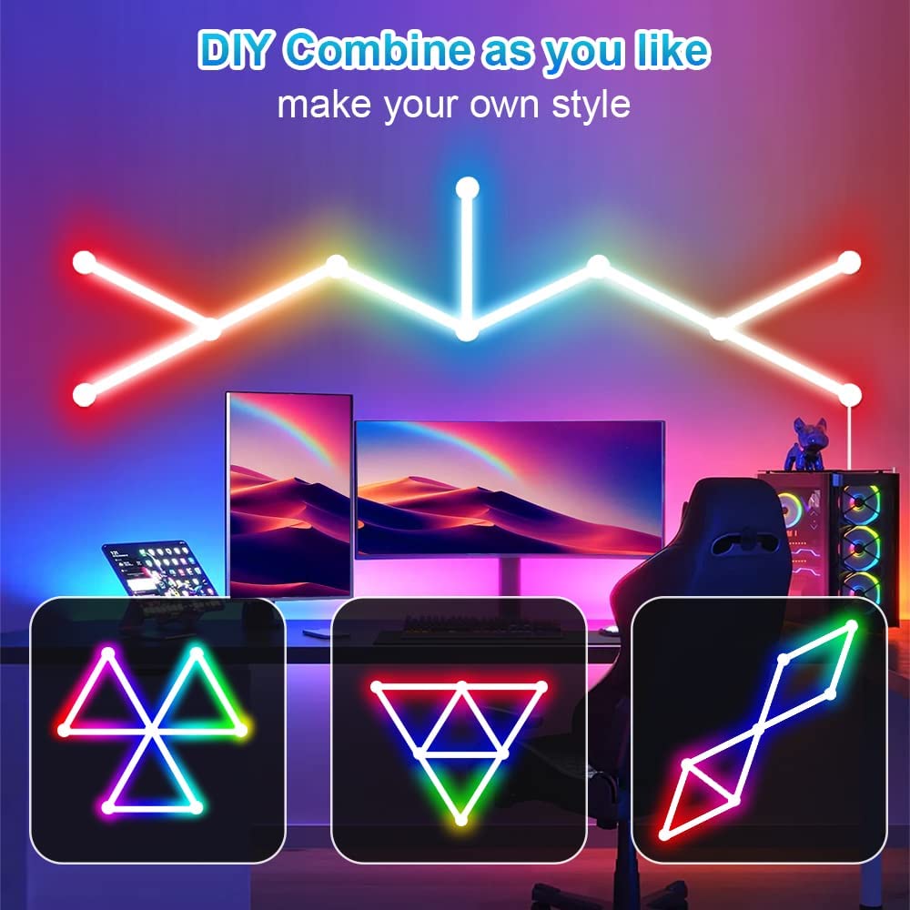 LED Smart Wall Lamp RGBIC Ligh - Gaming Accessories Wall บทวิจารณ์และราคา