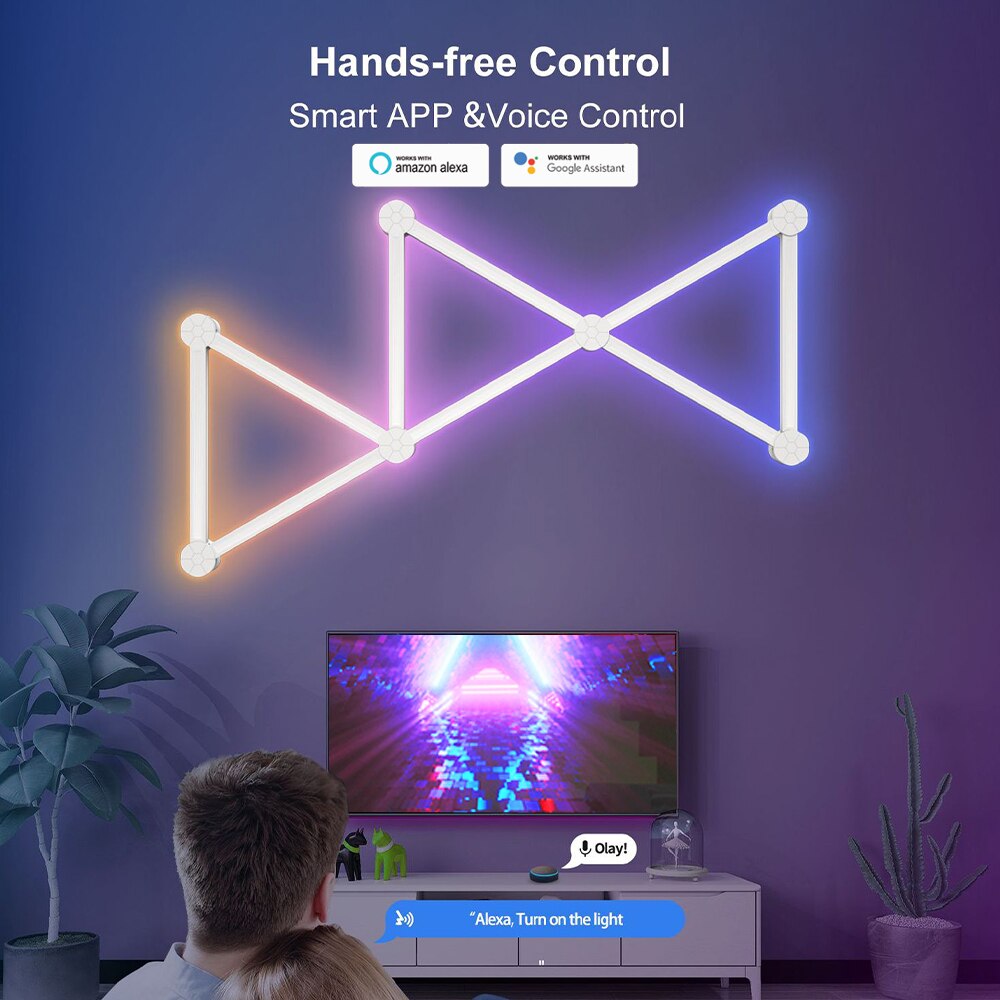 LED Smart Wall Lamp RGBIC Ligh - Gaming Accessories Wall บทวิจารณ์และราคา