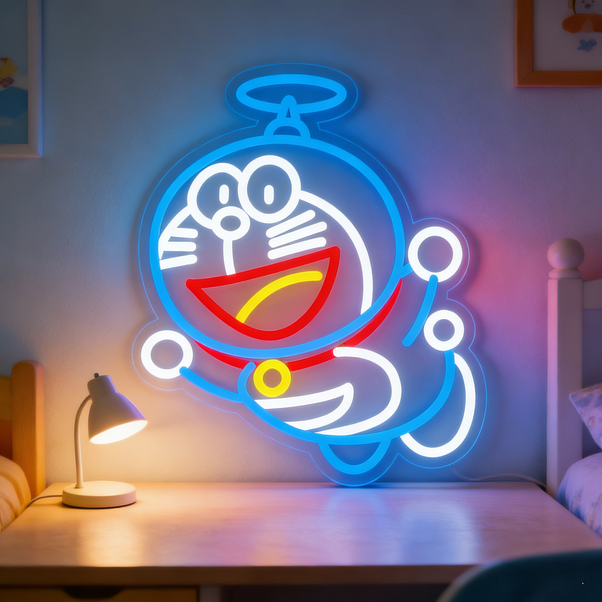 Doraemon Neon Sign LED USB Dim - Gaming Accessories Wall บทวิจารณ์และราคา